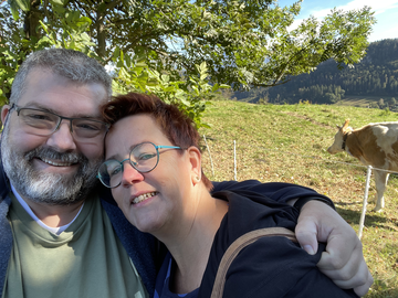 Diederik en Sabine in Wildpark Feldkirch